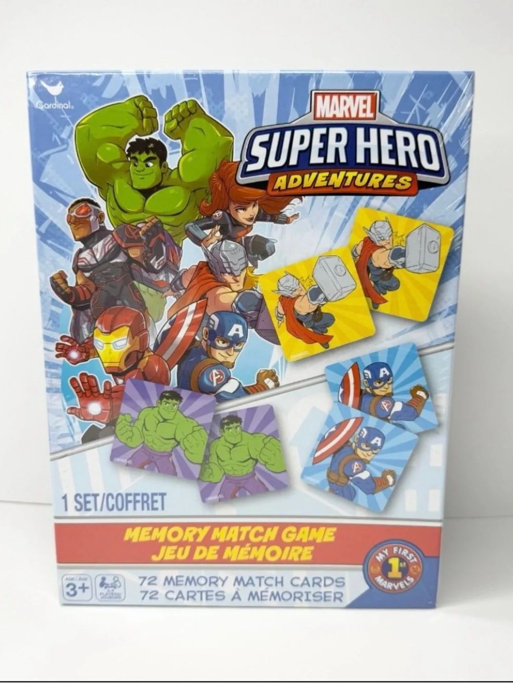 Cardinal Marvel Super Hero Adventure Memory Match Game 72 Cards Ages 3+